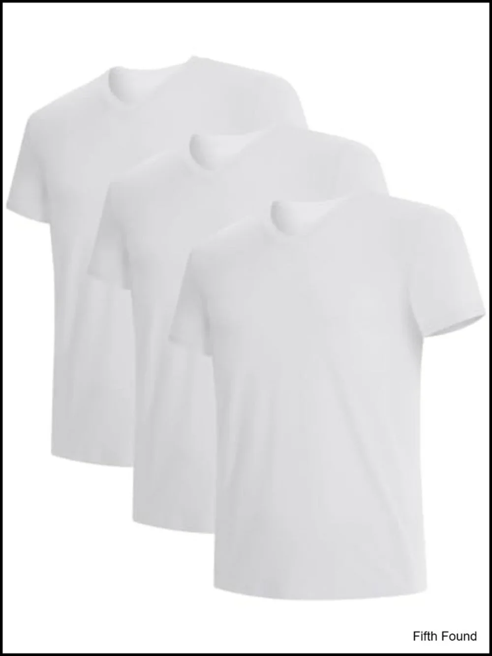 Men's V-Neck Undershirts 3-Pack Moisture Wicking Tag-Free Soft Breathable